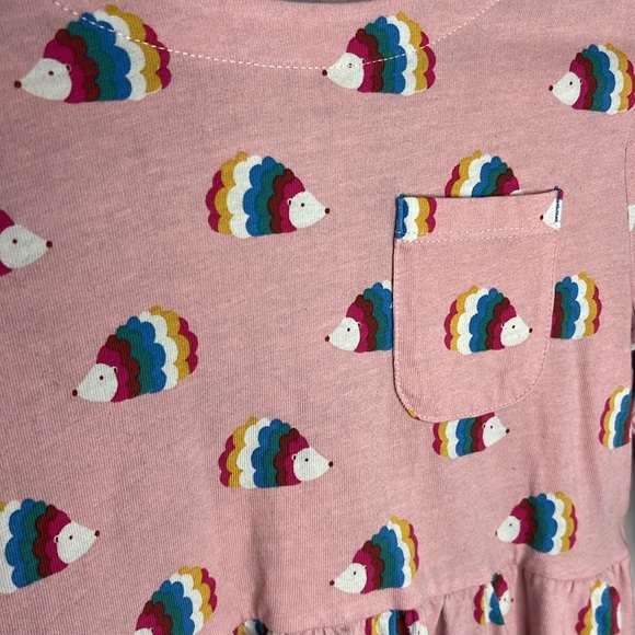 Mini Boden Pink Rainbow Hedgehog Dress Girls size 8-9 - Picture 3 of 8